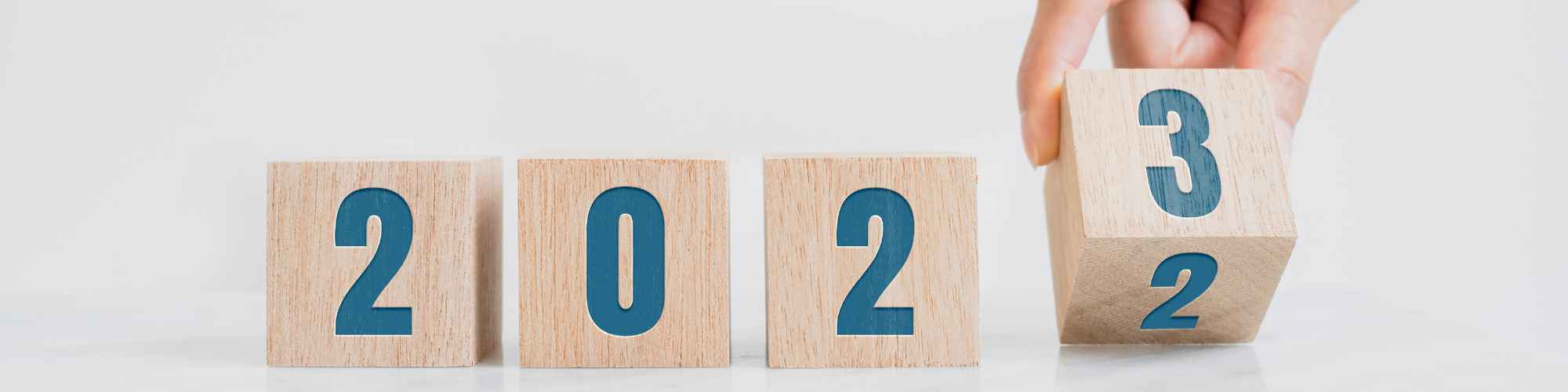 2023 in wooden blocks for annual business plan